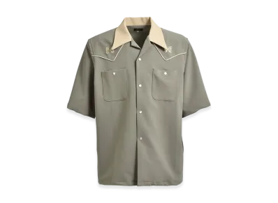 NEEDLES x NUBIAN Exclusive S/S Cowboy One-Up Shirt - Poly Double Cloth "DarkGray"