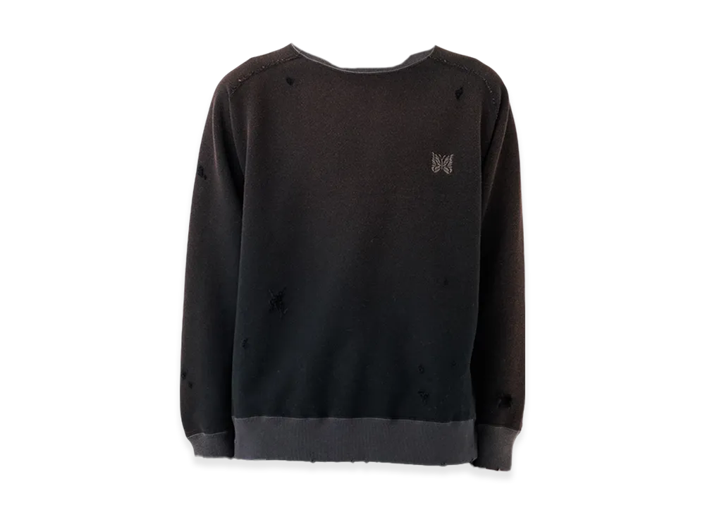 NEEDLES x Studious Exclusive 2-Tone CrewNeck Sweat Shirts "Black"