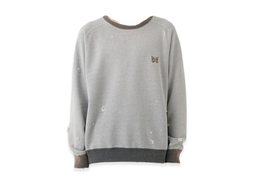 NEEDLES x Studious Exclusive 2-Tone CrewNeck Sweat Shirts "Gray"