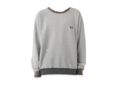 NEEDLES x Studious Exclusive 2-Tone CrewNeck Sweat Shirts "Gray"