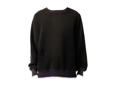 NEEDLES x Studious 2-Tone Crew Neck Sweat Shirt - Cotton French Terry "Black"