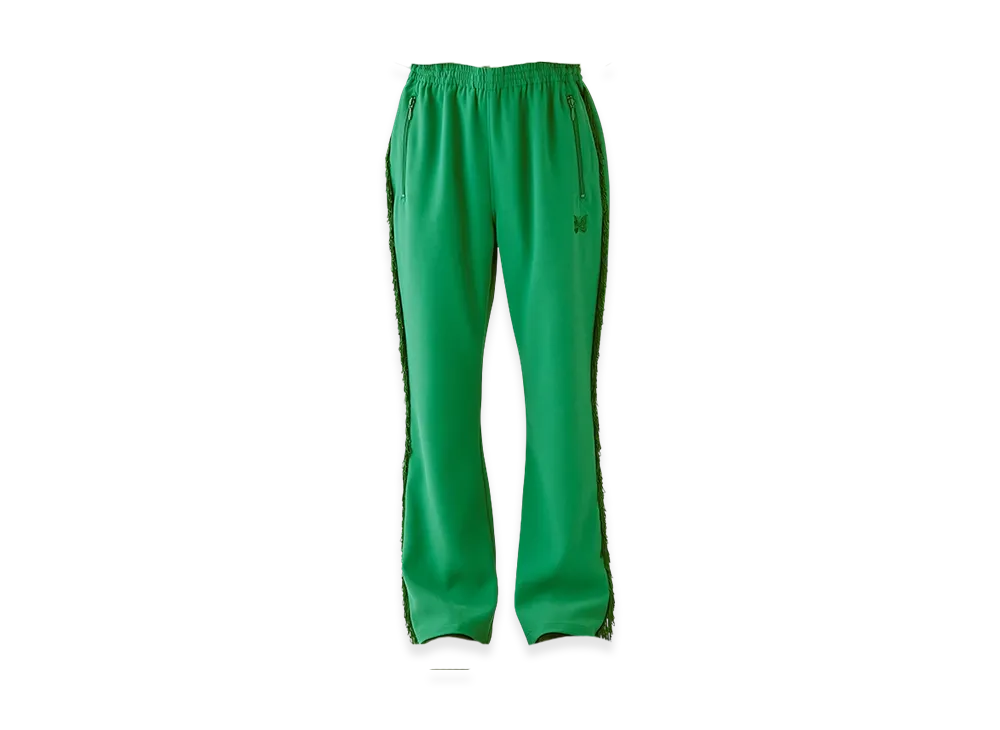 NEEDLES x Studious Fringe Boot-Cut Track Pant - Poly Kersey "Green"