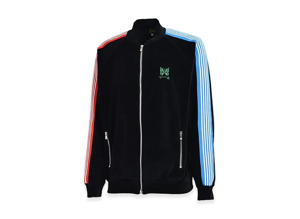 NEEDLES x BREATH Rib Collar Track Jacket - C/PE Velour "Black"