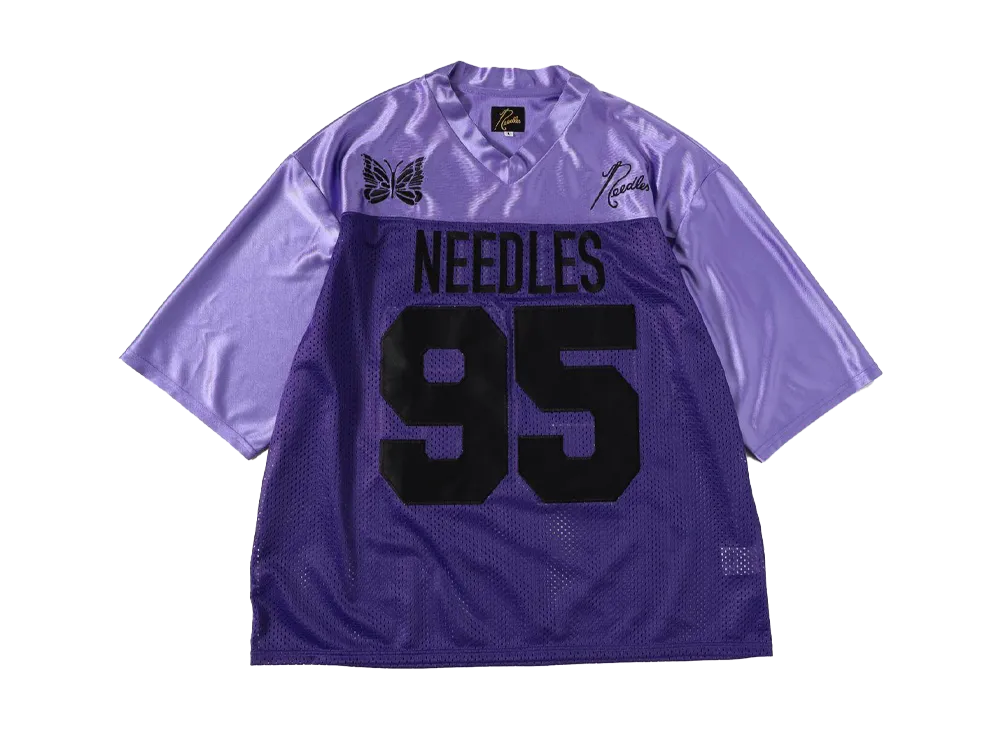 NEEDLES x BEAMS 別注 Football T-Shirt "Purple"