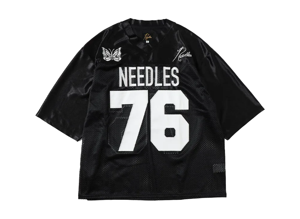 NEEDLES x BEAMS 別注 Football T-Shirt "Black"
