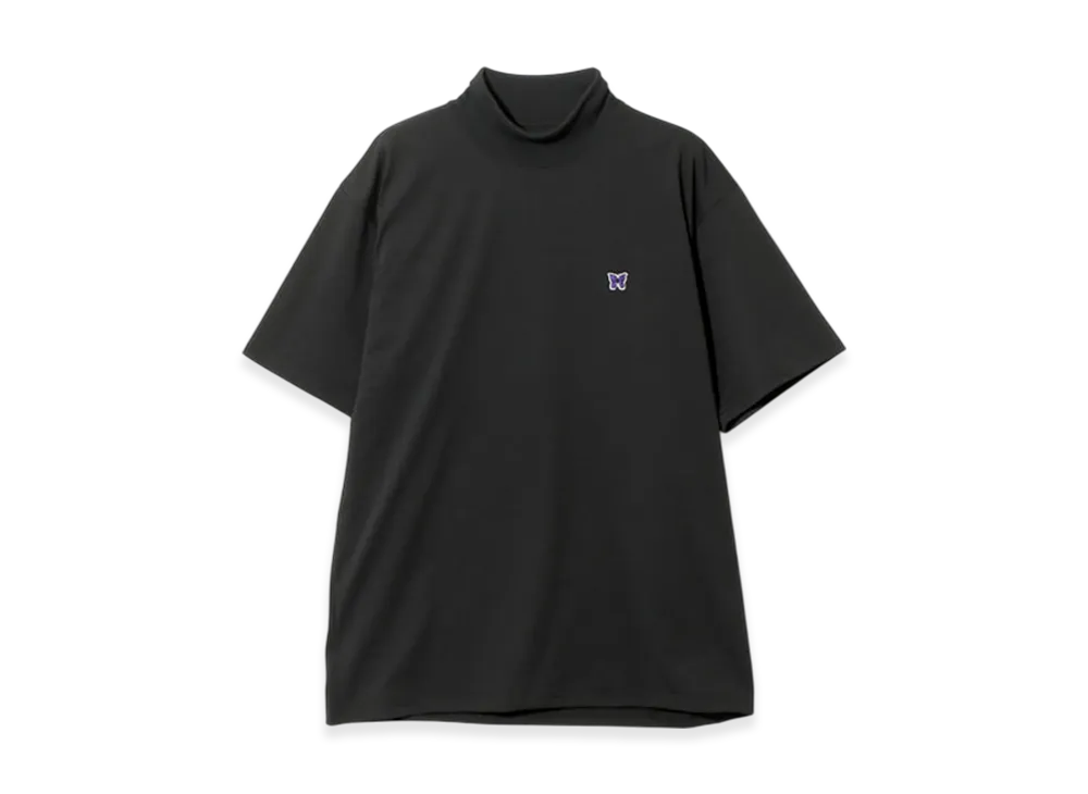 NEEDLES S/S Mock Neck Tee - Poly Jersey "Black"
