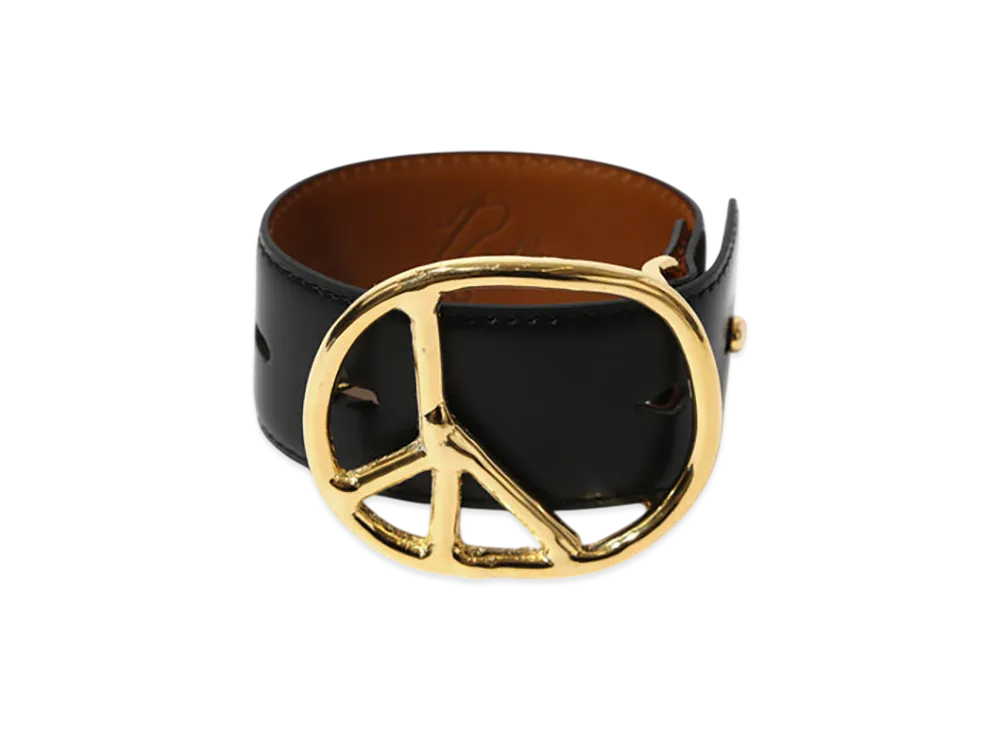 NEEDLES Peace Buckle Bracelet - Steer Lthr. "Black"