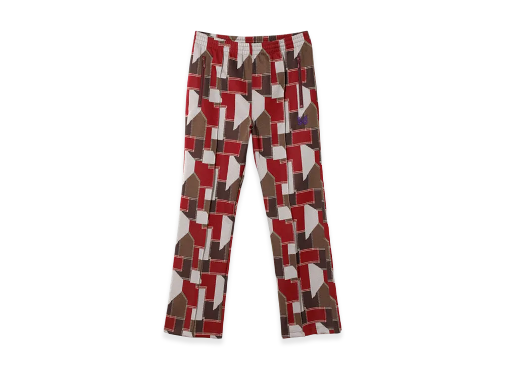 NEEDLES Track Pant - Poly Jacquard "Red"