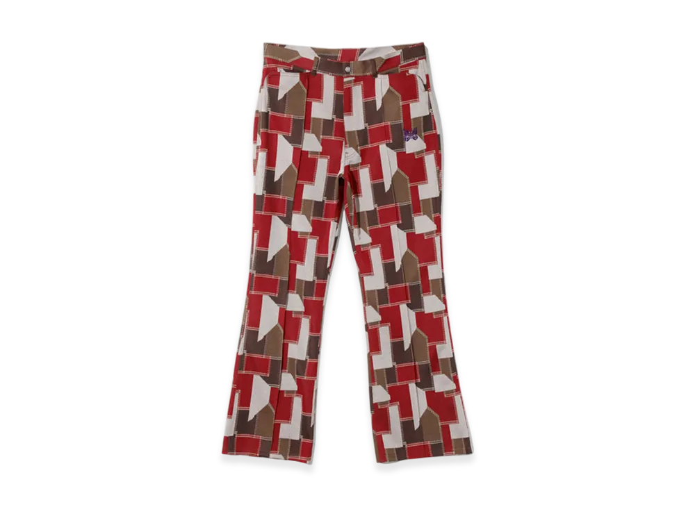 NEEDLES Boot-Cut Jean - Poly Jacquard "Red"