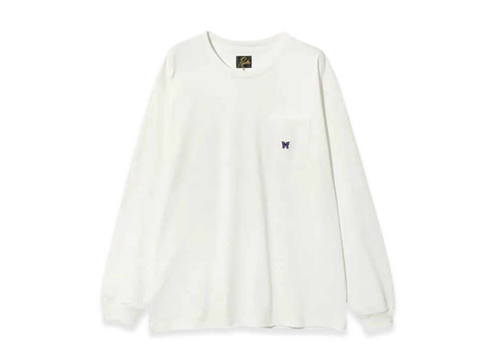 NEEDLES L/S Crew Neck Tee - Poly Jersey "White"