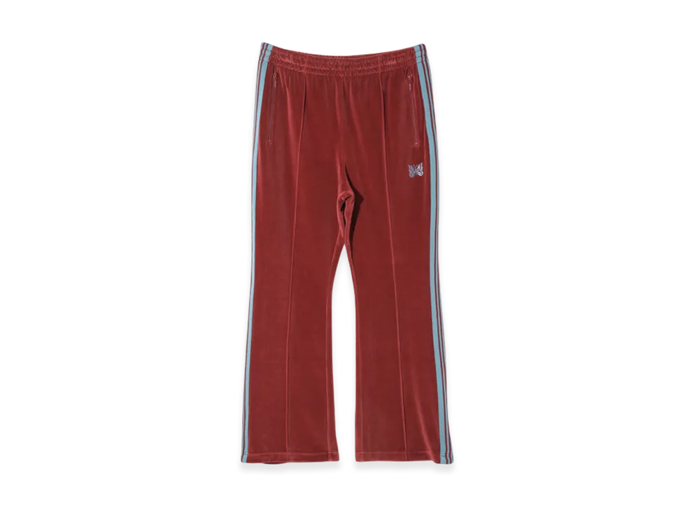 NEEDLES Boot-Cut Track Pant - C/PE Velour "Red"