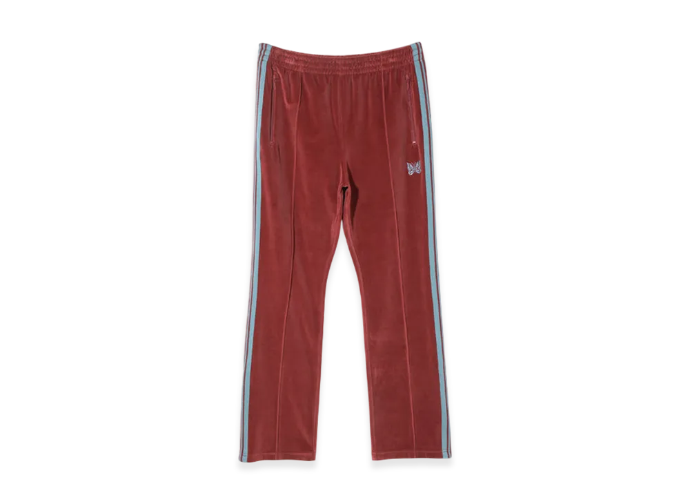 NEEDLES Narrow Track Pant - C/PE Velour "Red"