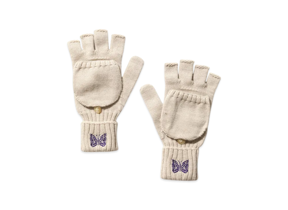 NEEDLES Convertible Glove - Merino Wool "White"