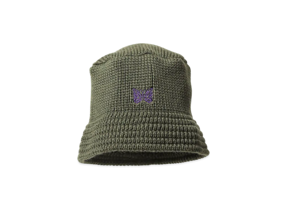 NEEDLES Bucket Hat - Merino Wool "Khaki"