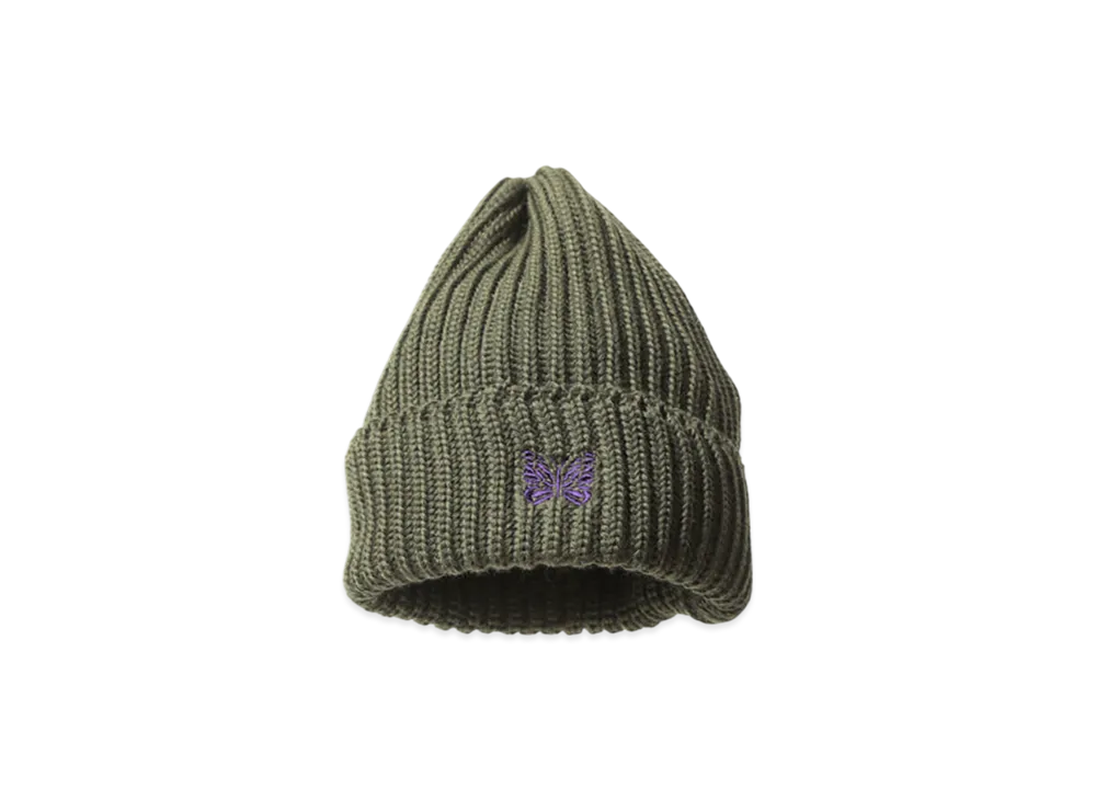 NEEDLES Watch Cap - Merino Wool "Khaki"