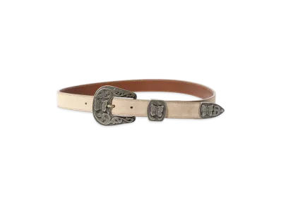 NEEDLES Papillon Western Tip Belt - Suede "White"