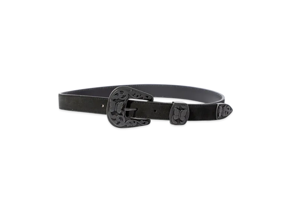 NEEDLES Papillon Western Tip Belt - Suede "Black"