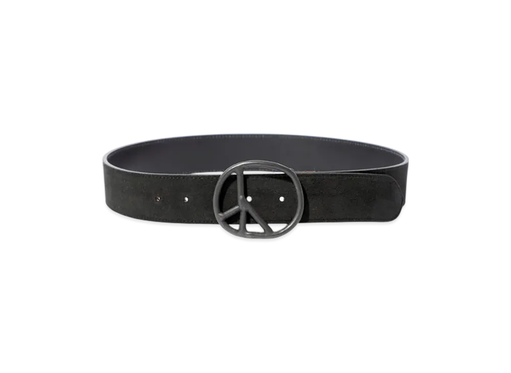NEEDLES Peace Buckle Belt - Suede Lthr. "Black"