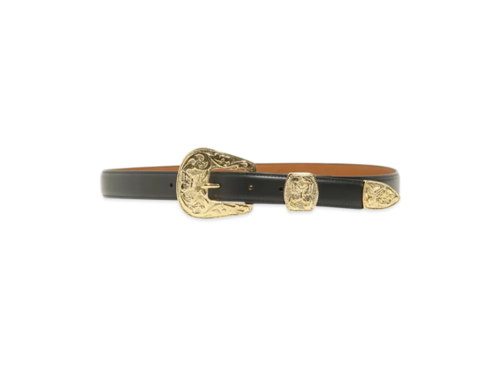 NEEDLES Papillon Western Tip Belt - Steer "Black"