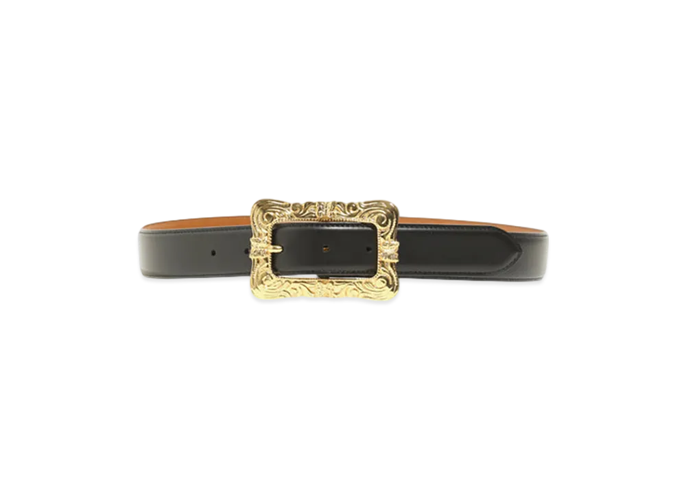 NEEDLES Papillon Square Buckle Belt - Steer "Black"