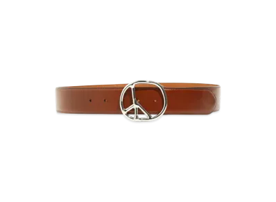 NEEDLES Peace Buckle Belt - Steer Lthr. "Brown"