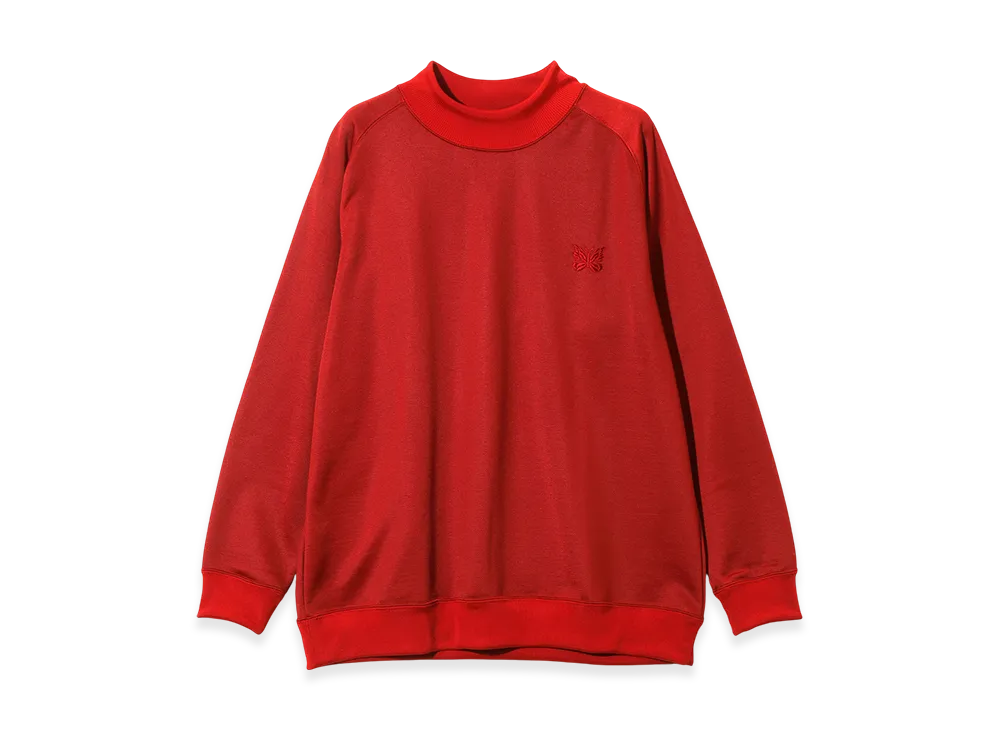NEEDLES Mock Neck Shirt - Bright Jersey "Red"