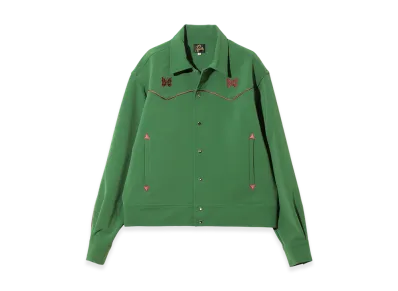 NEEDLES Piping Cowboy Jkt-Poly Double Cloth "Green"