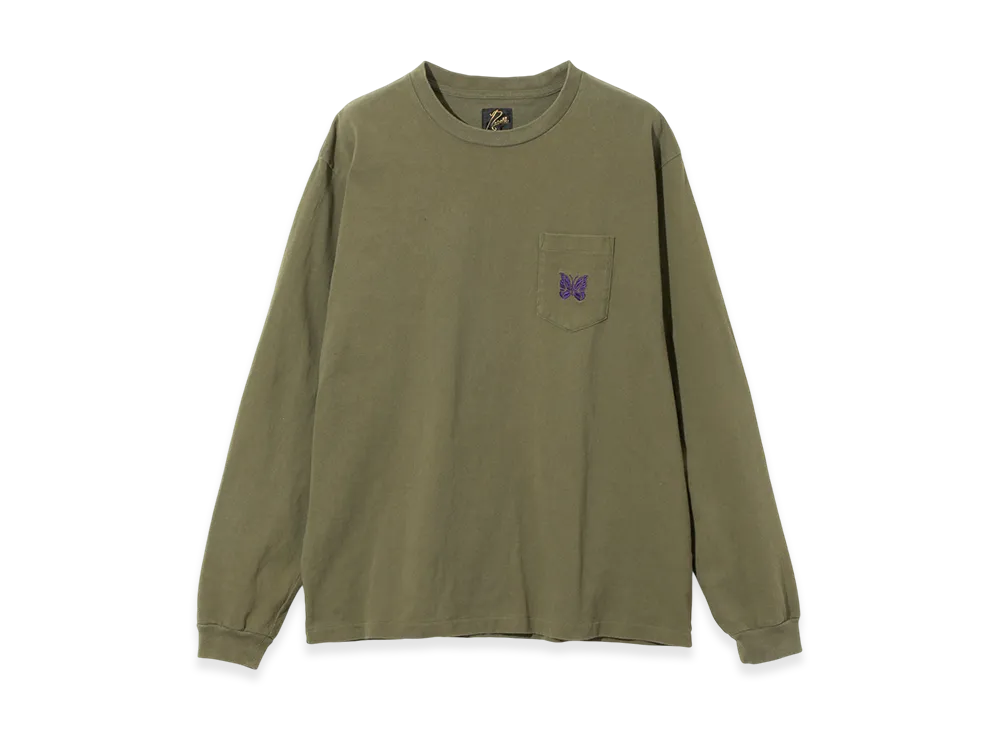 NEEDLES L/S Pocket Tee - Cotton Jersey "Green"