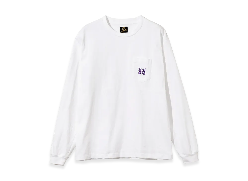NEEDLES L/S Pocket Tee - Cotton Jersey "White"