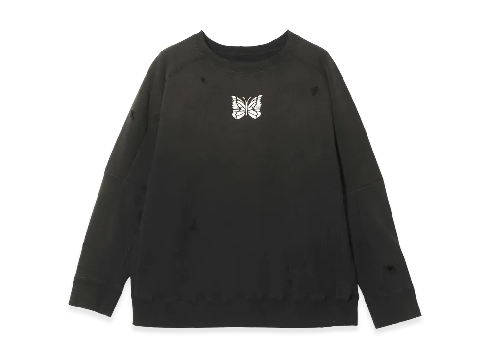 NEEDLES Deconstructed SweatShirt-FrenchTerry "Black"