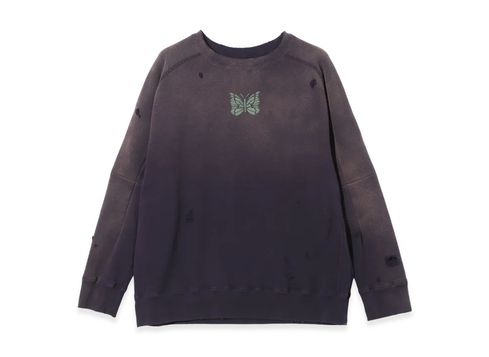 NEEDLES Deconstructed Sweat Shirt - Cotton French Terry "Black"