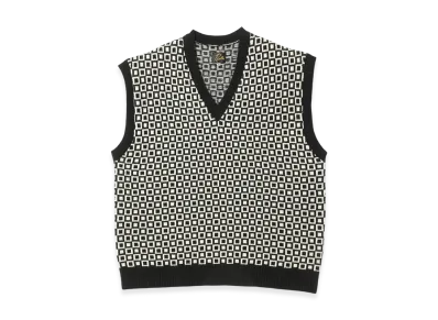 NEEDLES Shetland Knit Vest - Plaid "Black"