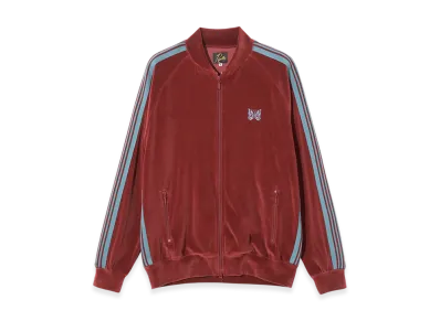 NEEDLES Rib Collar Track Jacket - C/PE Velour "Red"
