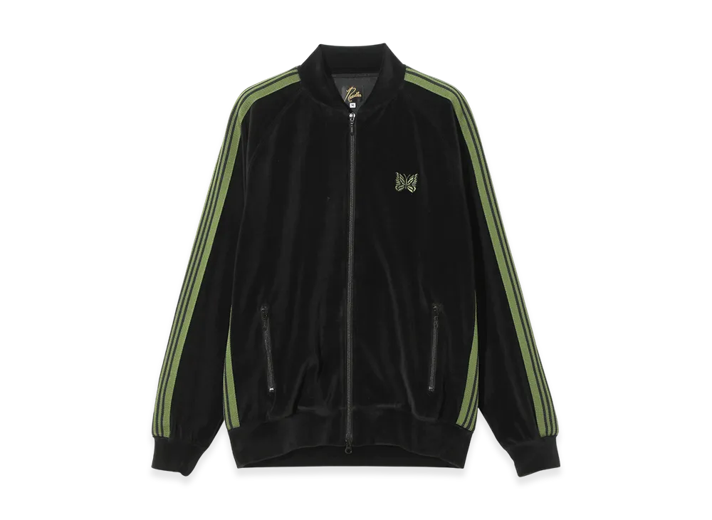 NEEDLES Rib Collar Track Jacket - C/PE Velour "Black"