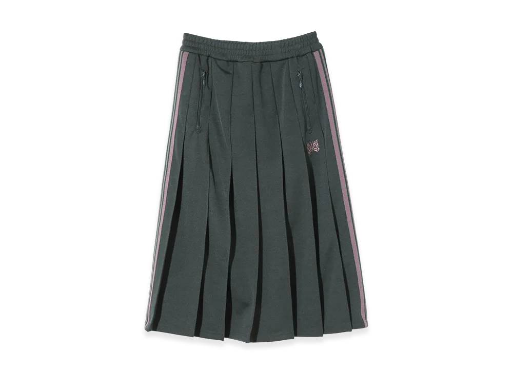 NEEDLES Pleated Track Skirt - Poly Smooth "Green"