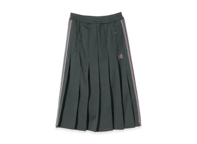 NEEDLES Pleated Track Skirt - Poly Smooth "Green"