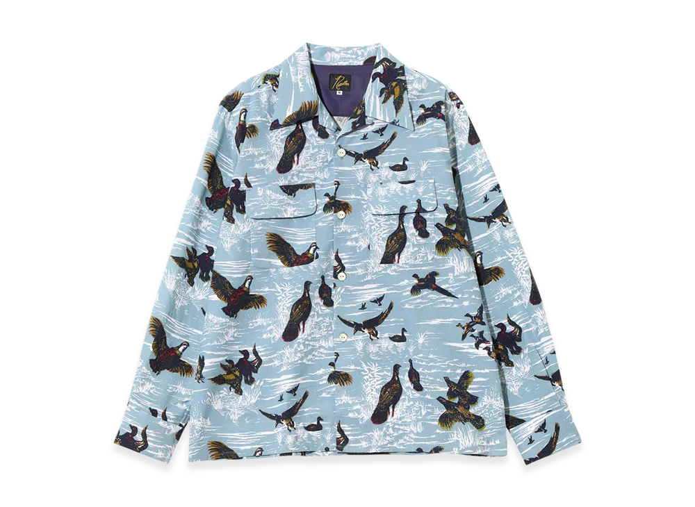 NEEDLES Classic Shirt - Printed Flannel/Bird "Blue"