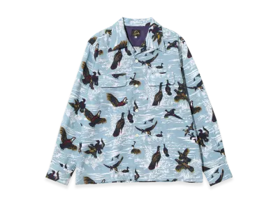 NEEDLES Classic Shirt - Printed Flannel/Bird "Blue"