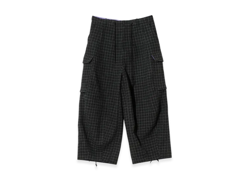 NEEDLES H.D. BDU Pant - Wool Tweed Plaid "Charcoal"