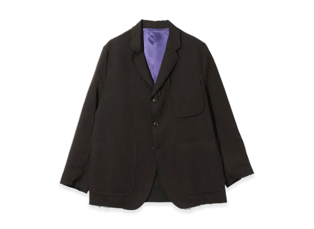 NEEDLES Raw Edge Jacket - W/L Herringbone "Dark Brown"