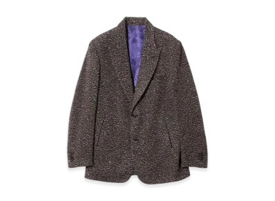 NEEDLES Peaked Lapel Jacket - Lame Tweed Plaid "Dark Brown"