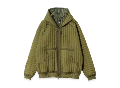 NEEDLES Taped Quilted Hoody - Cotton Poplin "Khaki"