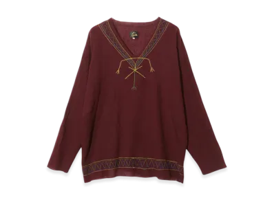 NEEDLES Tunic Shirt - Wool Gauze "Burgundy"