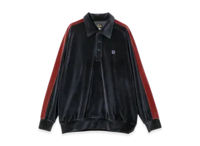 NEEDLES Side Line Pullover Shirt-C/PE Velour "Navy"