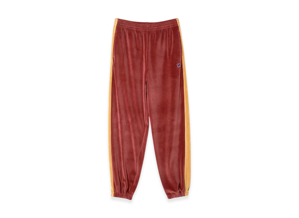 NEEDLES Side Line Sweat Pant - C/PE Velour "Red"
