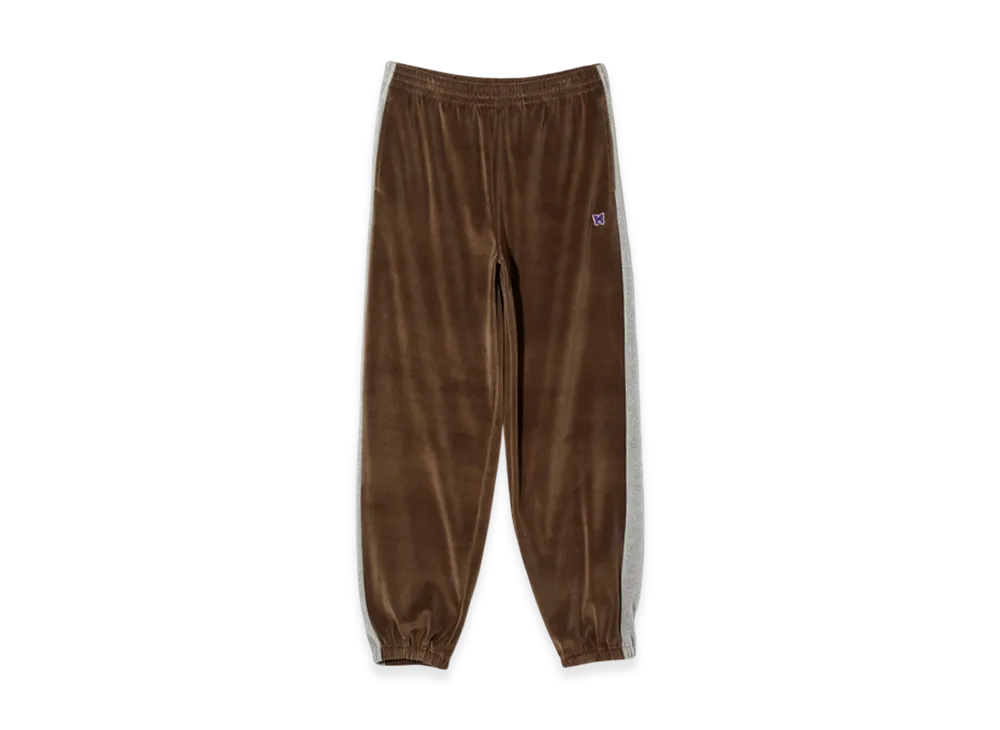NEEDLES Side Line Sweat Pant - C/PE Velour "Brown"