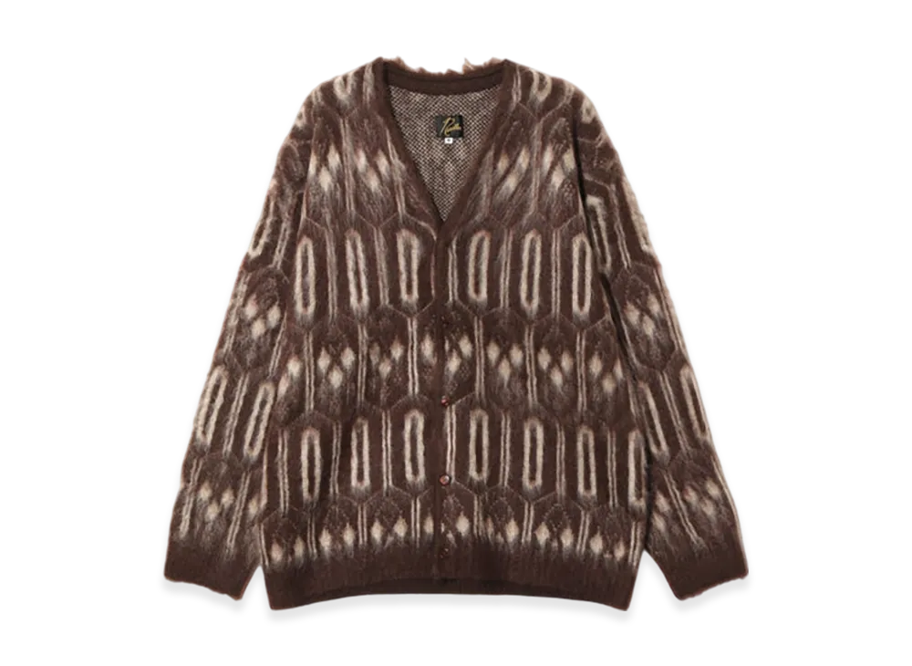 NEEDLES Mohair Cardigan - Geometric "Brown"