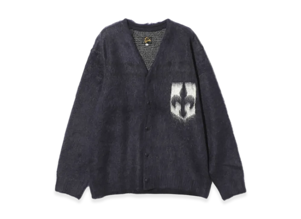 NEEDLES Mohair Cardigan - Emblem "Navy"