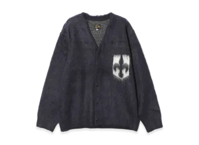 NEEDLES Mohair Cardigan - Emblem "Navy"