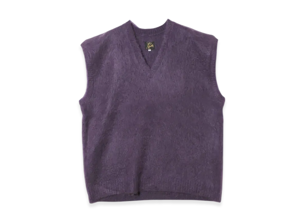 NEEDLES Mohair Knit Vest - Solid "Purple"